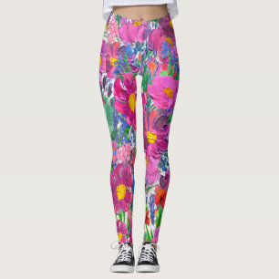 Beautiful Wildflowers: Hand Drawn Artistry. Leggings