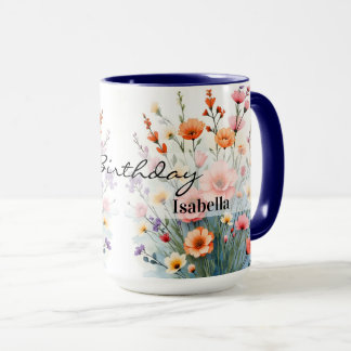 Beautiful Wildflowers Trendy Luxury Collection Mug
