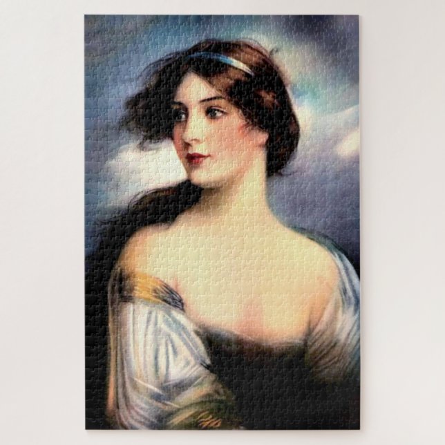 beautiful wind-blown Victorian woman Jigsaw Puzzle (Vertical)