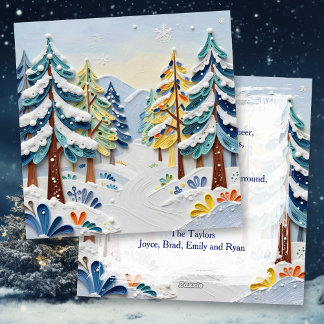 Beautiful Winder Scene | Enchanted Forest Holiday Card