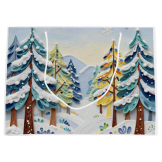 Beautiful Winder Scene | Enchanted Forest Large Gift Bag