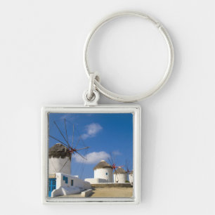 Beautiful windmills on the island of Mykonos, Keychain