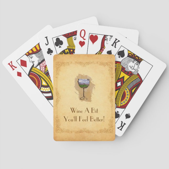 Beautiful Wine Lovers Playing Cards! Cards (Back)