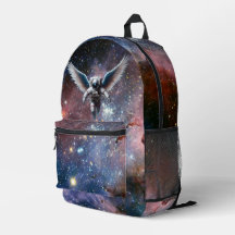 Beautiful Winged Astronaut and Galaxy