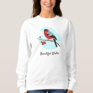 Beautiful winter Bullfinch Sweatshirt