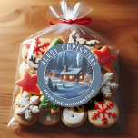 Beautiful Winter Cabin Personalized Christmas Classic Round Sticker<br><div class="desc">Stylish,  Classy and lovely winter cabin personalized Christmas sticker. Great to use for Christmas mailings,  gift wrapping,  treat bags and more!</div>
