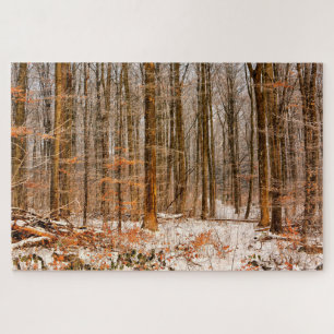 Beautiful Winter Forest with Snow Jigsaw Puzzle