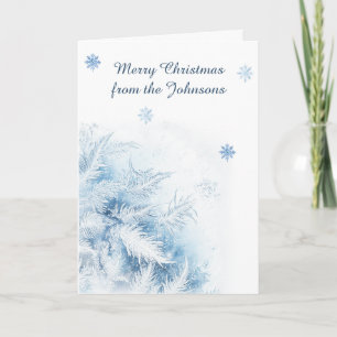 Beautiful Winter Frost Christmas Holiday Card