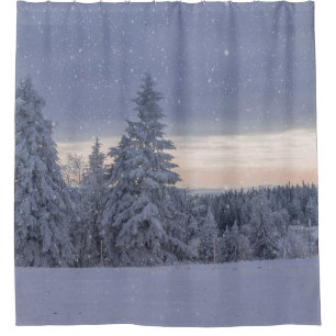 Beautiful Winter Landscape as it's Snowing