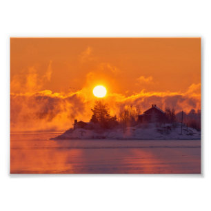 Beautiful winter landscape photo enlargement print