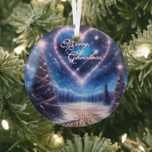 Beautiful Winter Merry Christmas Ornament