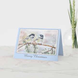 Beautiful Winter Nature Bird Scene Christmas Holiday Card