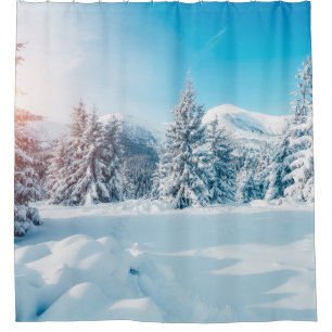 Beautiful winter nature landscape, amazing mountai