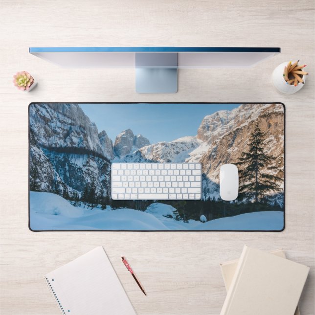 Beautiful winter scenery at Tamar valley, Slovenia Desk Mat (Office 1)