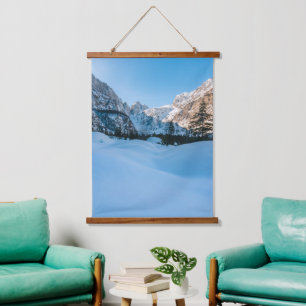 Beautiful winter scenery at Tamar valley, Slovenia Hanging Tapestry