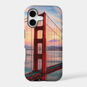 Beautiful winter sunset at Golden Gate Bridge