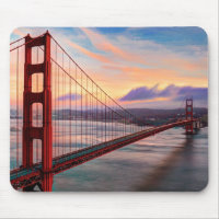 Beautiful winter sunset at Golden Gate Bridge