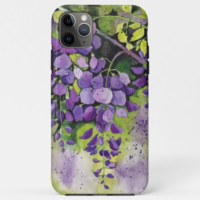 Beautiful Wisteria Flowers In Watercolor  Case-Mate iPhone Case (Back)