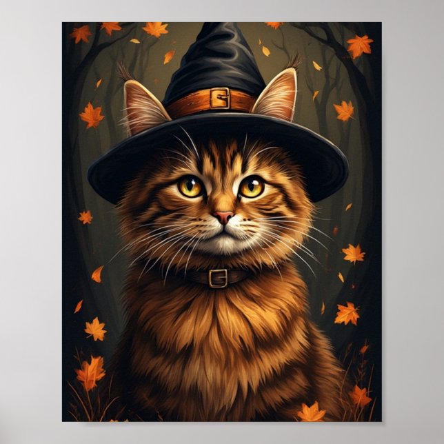 Beautiful Witch Cat Poster (Front)
