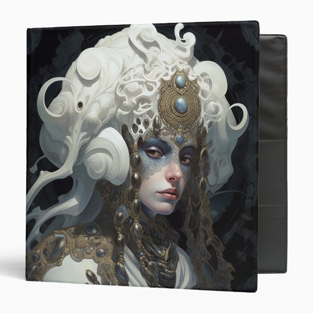 Beautiful Witch Demon Queen Fantasy Art Binder (Front/Inside)