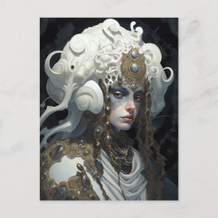 Beautiful Witch Demon Queen Fantasy Art Postcard