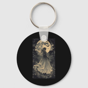 Beautiful Witch Gothic Fantasy Vampire Moonlight  Keychain