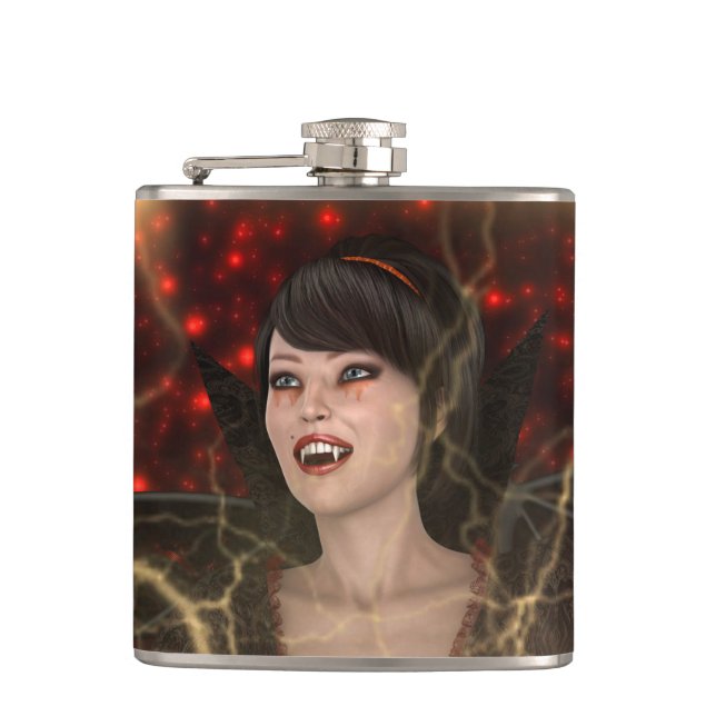 Beautiful Witch Hip Flask (Front)