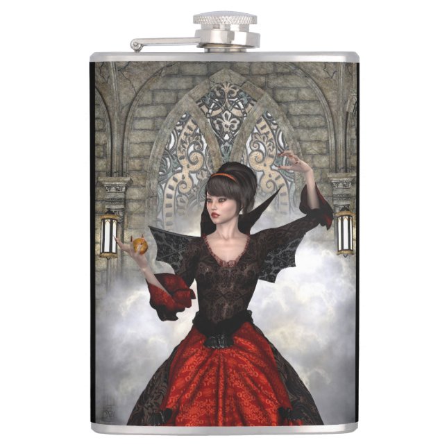 Beautiful Witch Hip Flask (Front)