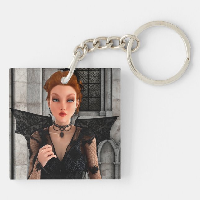Beautiful Witch Keychain (Back)