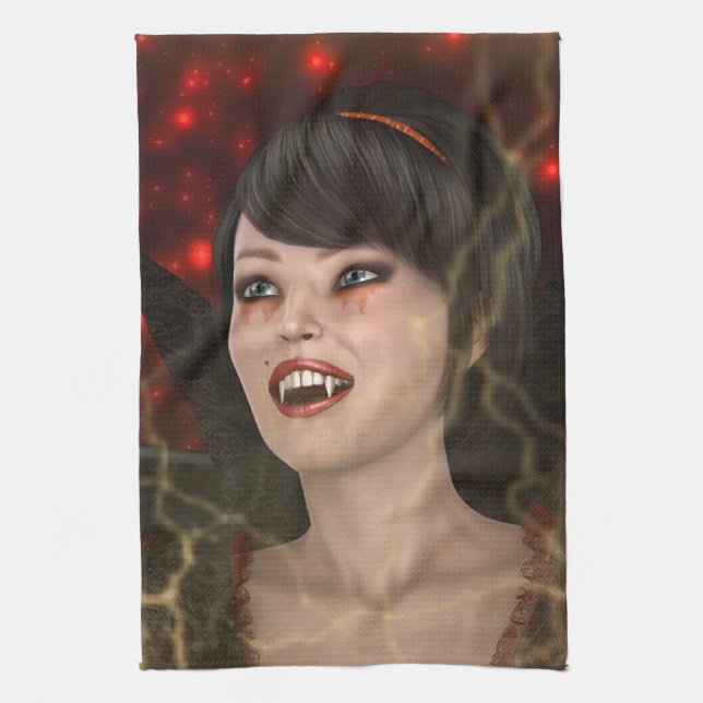 Beautiful Witch Kitchen Towel (Vertical)