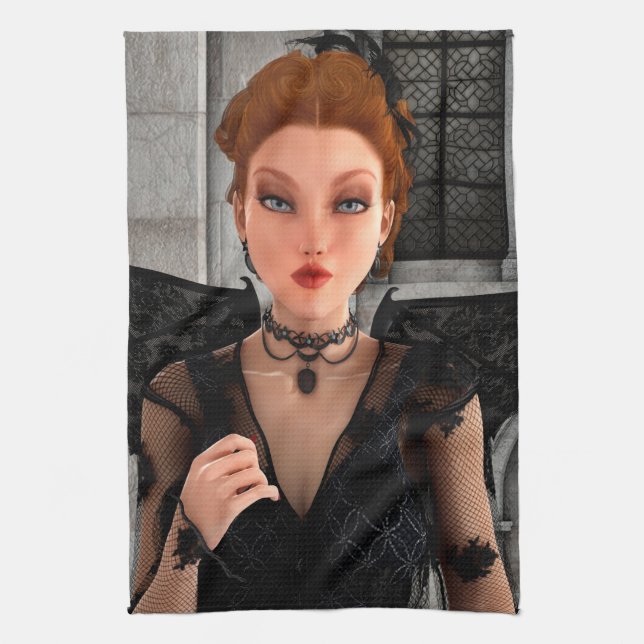 Beautiful Witch Kitchen Towel (Vertical)