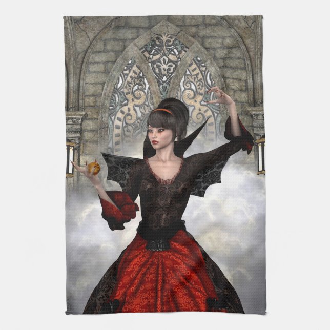 Beautiful Witch Kitchen Towel (Vertical)
