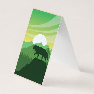 Beautiful wolf scene business card
