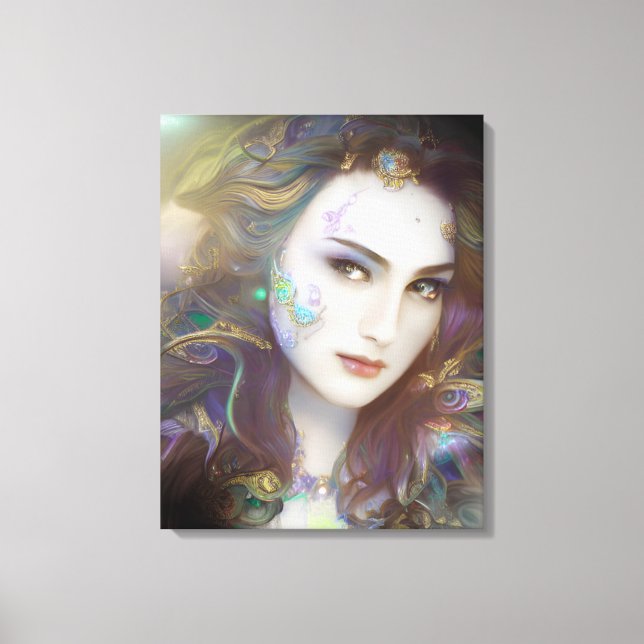 Beautiful Woman AI Generated Art Canvas Print (Front)