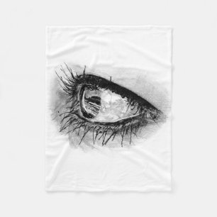 Beautiful woman eye on blanket