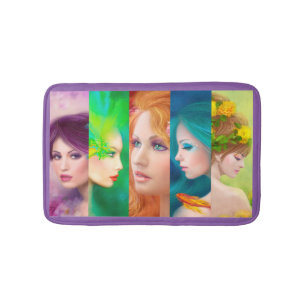 Beautiful Woman face collage Bath Mat