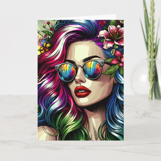 Beautiful Woman in the City Card (Front)