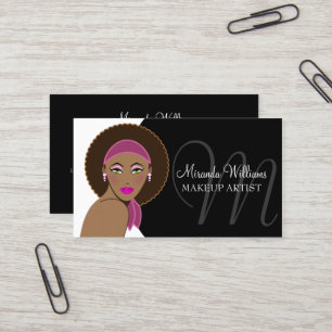 Beautiful Woman Makeup Artist Business Card