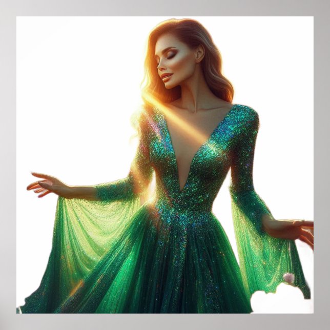 Beautiful Woman on a 40x40 Wall Poster (Front)