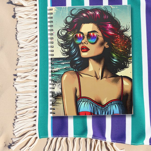 Beautiful Woman on Beach Comic Book Pop Art (Creator Uploaded)