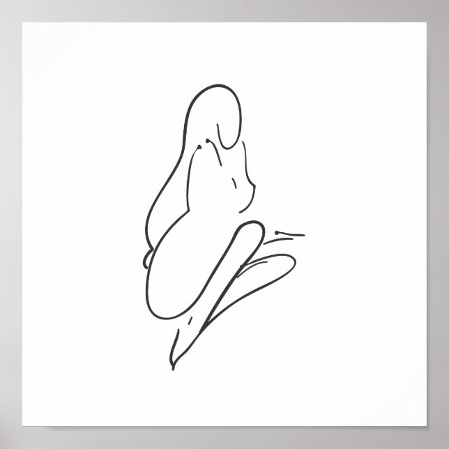 Beautiful woman with long hair poster (Front)