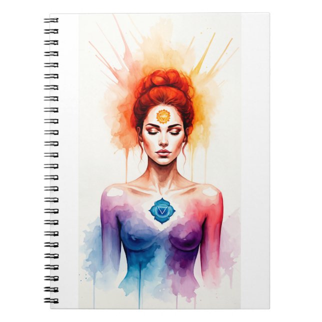beautiful woman yoga notebook (Front)