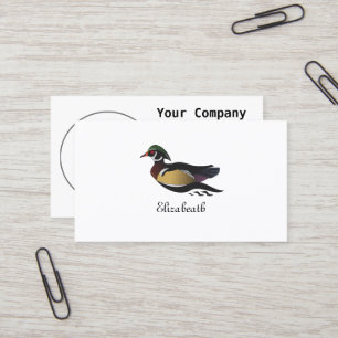Beautiful Wood Duck Swimming Business Card
