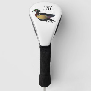 Beautiful Wood Duck Swimming Golf Head Cover