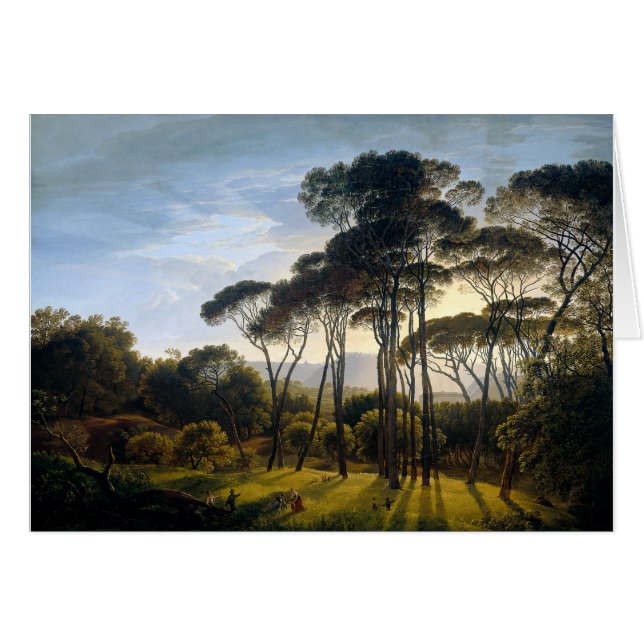 Beautiful woodlands scene vintage painting card (Front Horizontal)