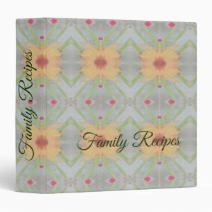 Beautiful Woven Floral Recipe Book Binder