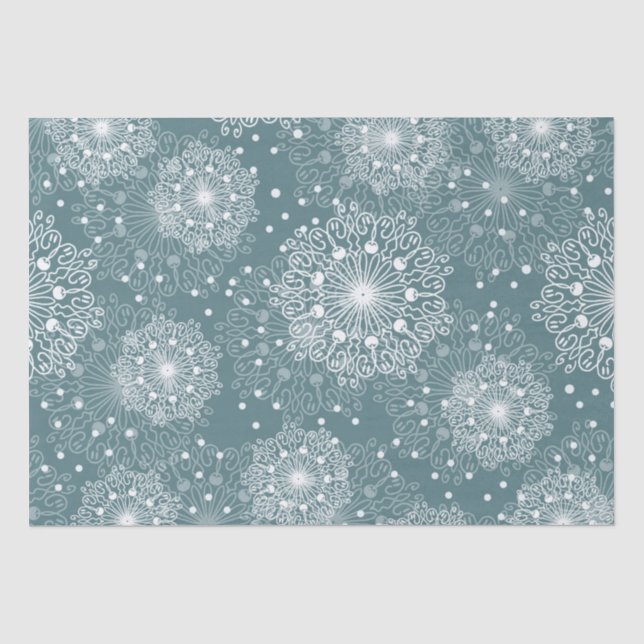 beautiful wrapping paper with snowflakes in winter (Front)