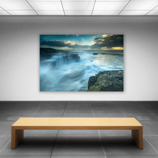 Beautiful Wtaerfalls Scenery Canvas Print