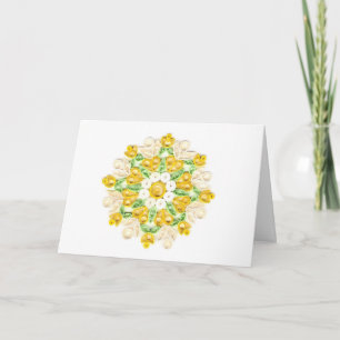 Beautiful Yellow and White Quilled Flower Design Card