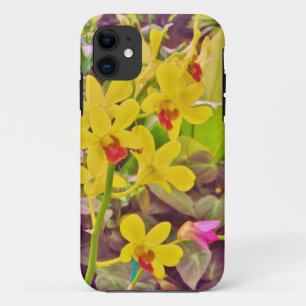 Beautiful Yellow autumn orchids iPhone 11 Case